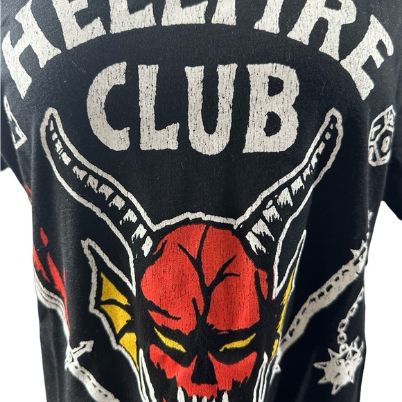 Stranger Things Hellfire Club, Men's Graphic Crew Neck Short Sleeves T-Shirt - Picture 3 of 5